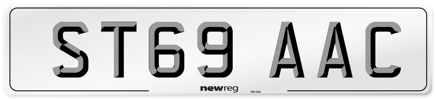 ST69 AAC Number Plate from New Reg